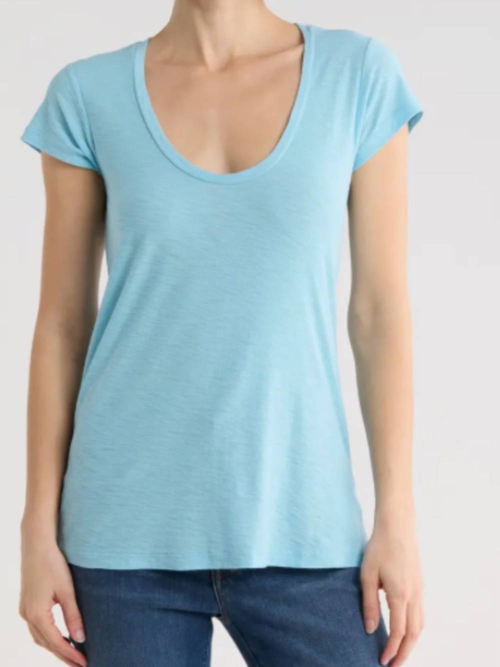 Standard JAMES PERSE Woman Deep V Neck Top Size: 0